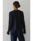 navy ribbed cardigan