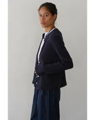 navy ribbed cardigan