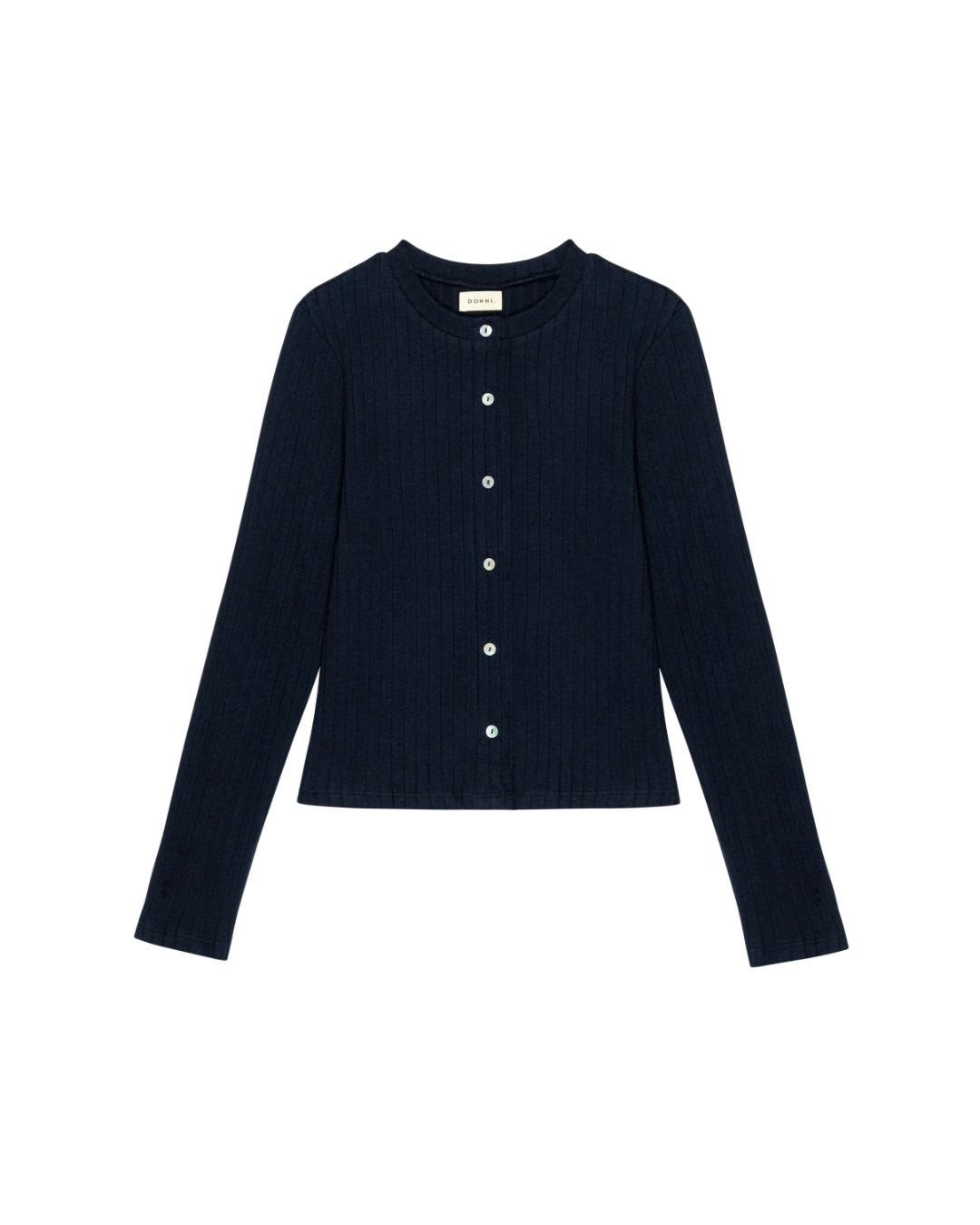 navy ribbed cardigan