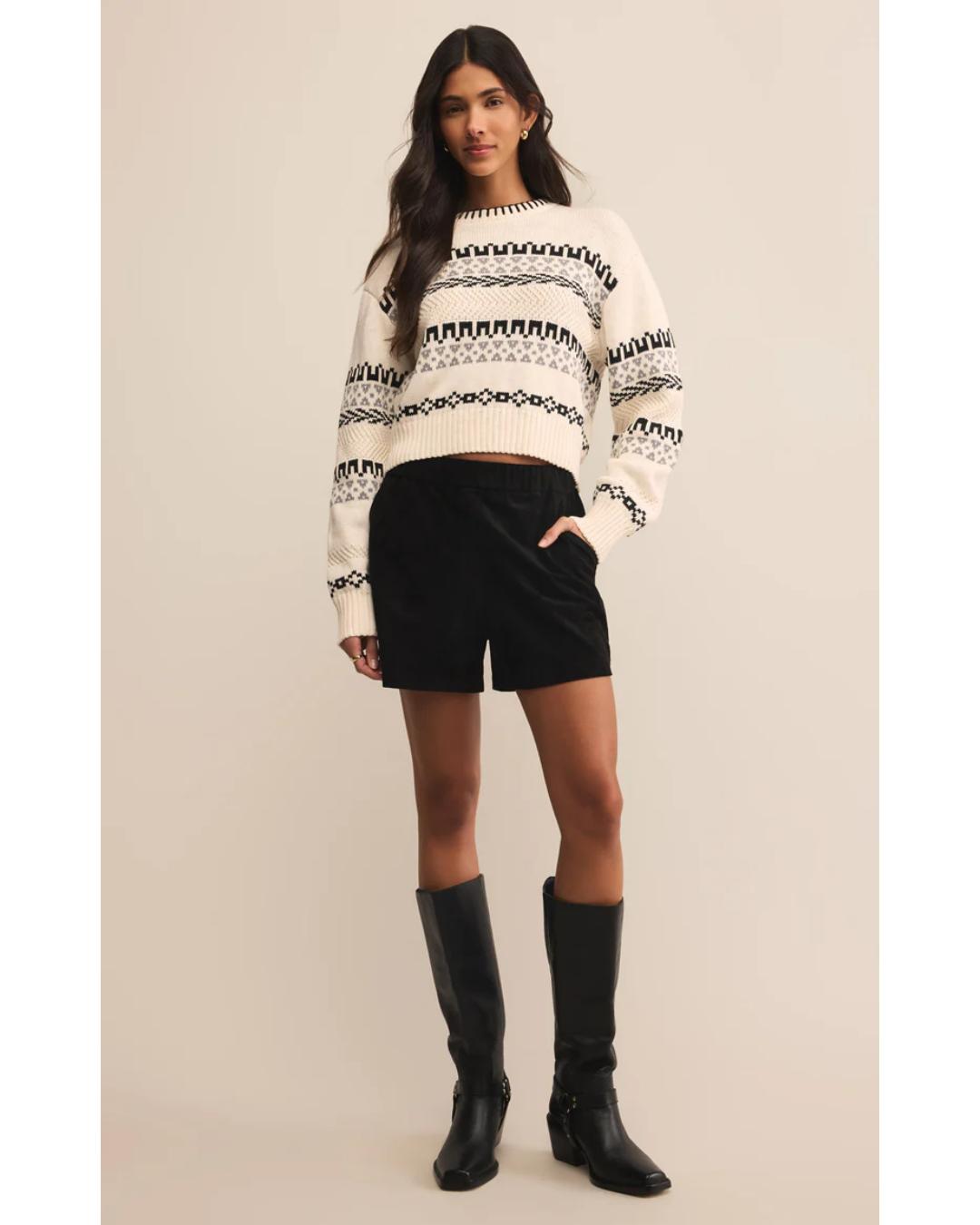black faux suede shorts