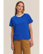 shirt sleeve shirt in a royal blue