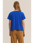shirt sleeve shirt in a royal blue