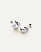 medium tube hoops in silver