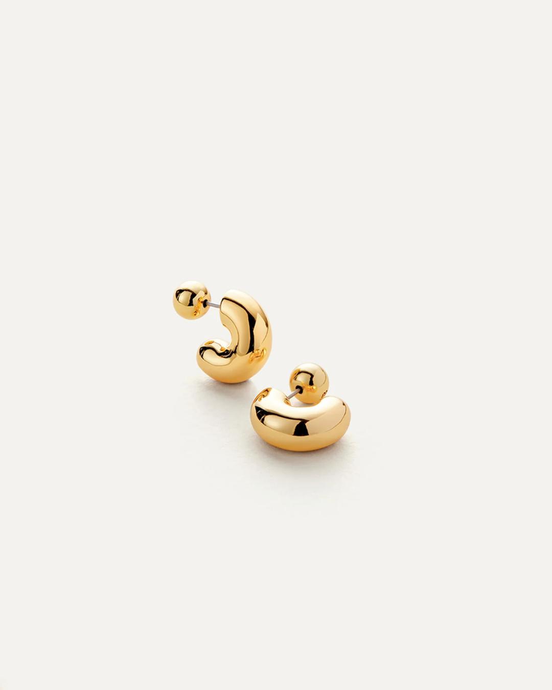 chunky small hoops in gold