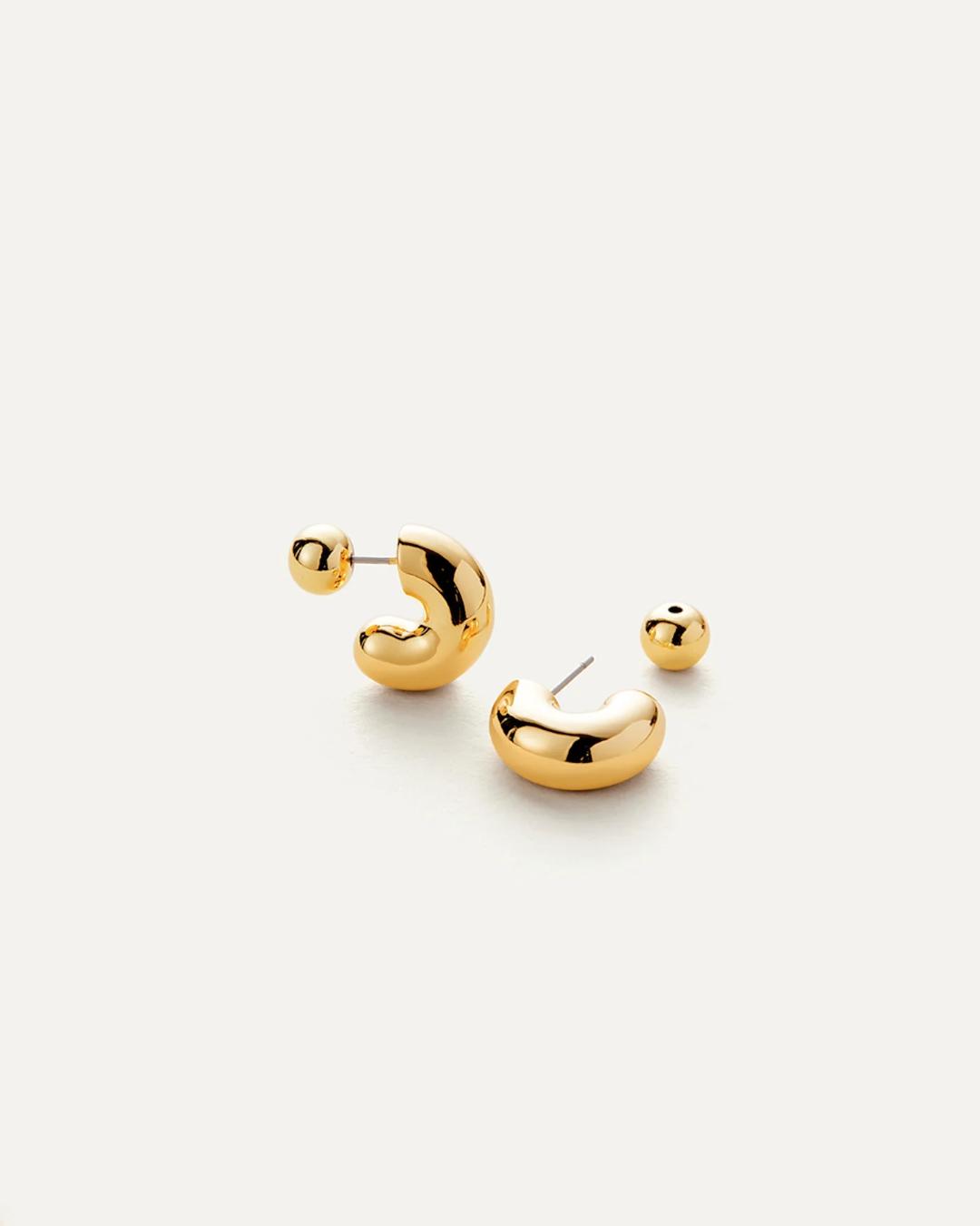 chunky small hoops in gold