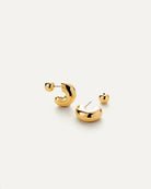 chunky small hoops in gold