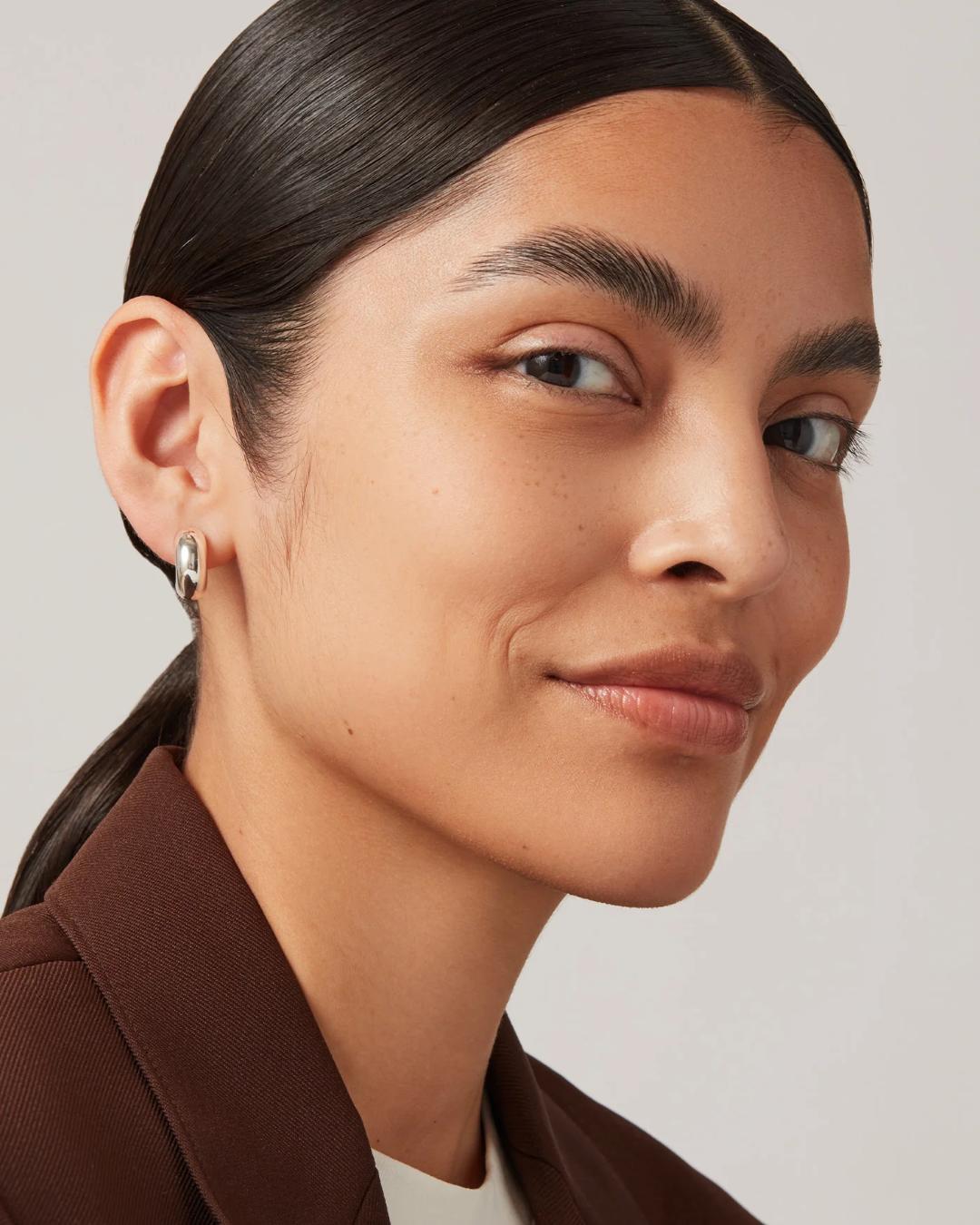 silver chunky hoops