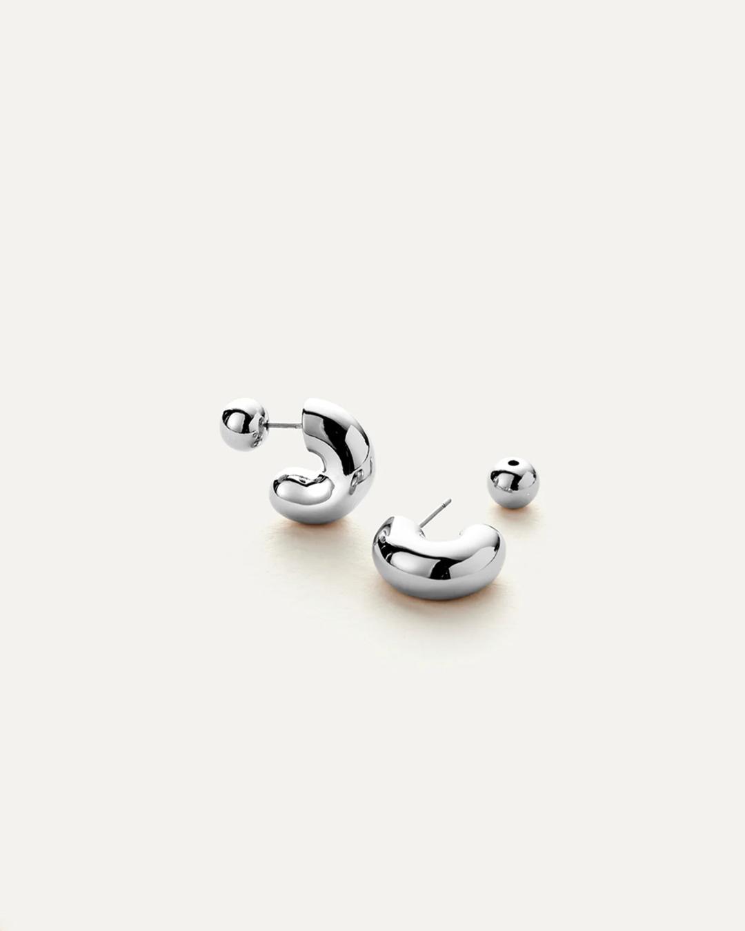silver chunky hoops