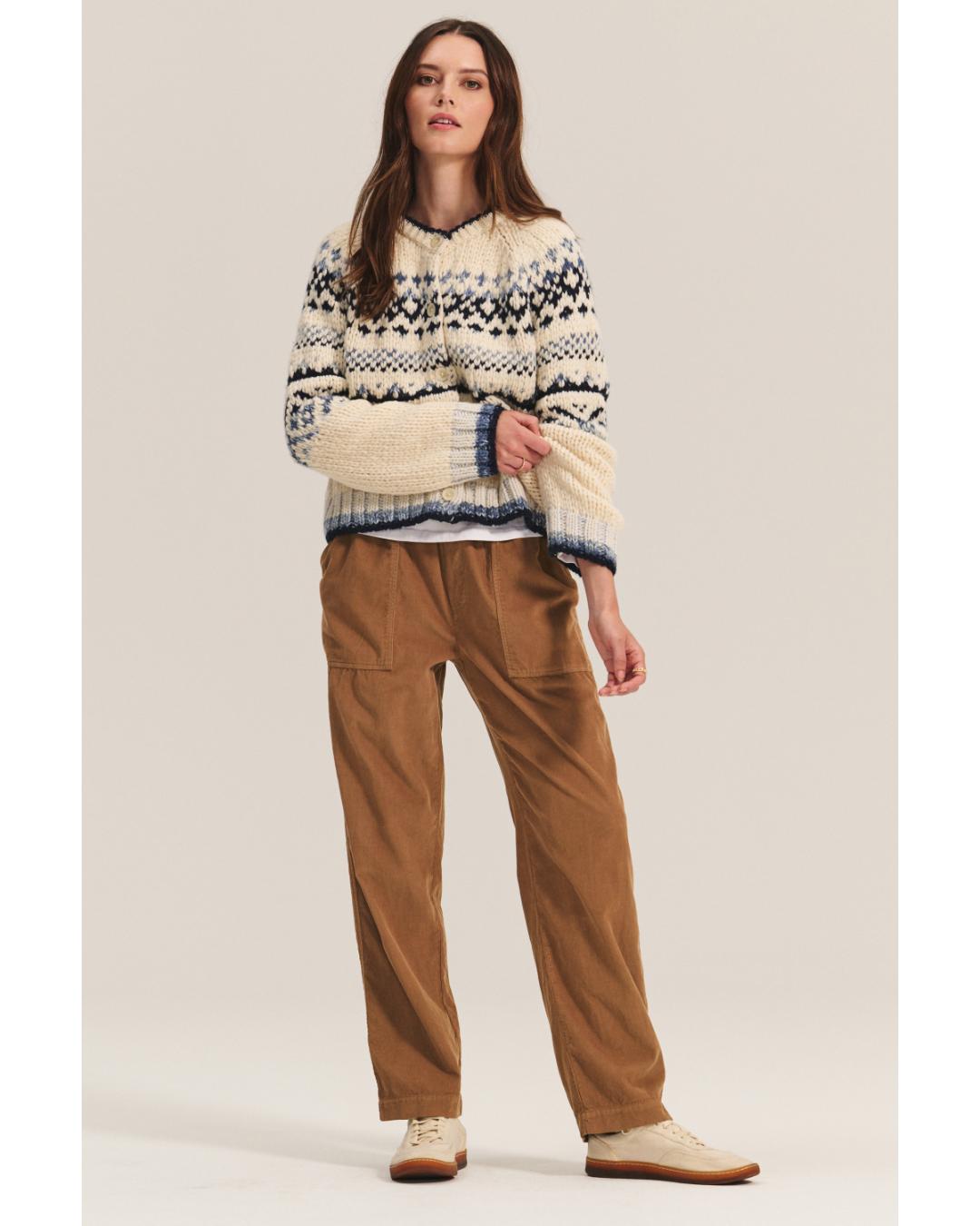 fair isle cream cardigan