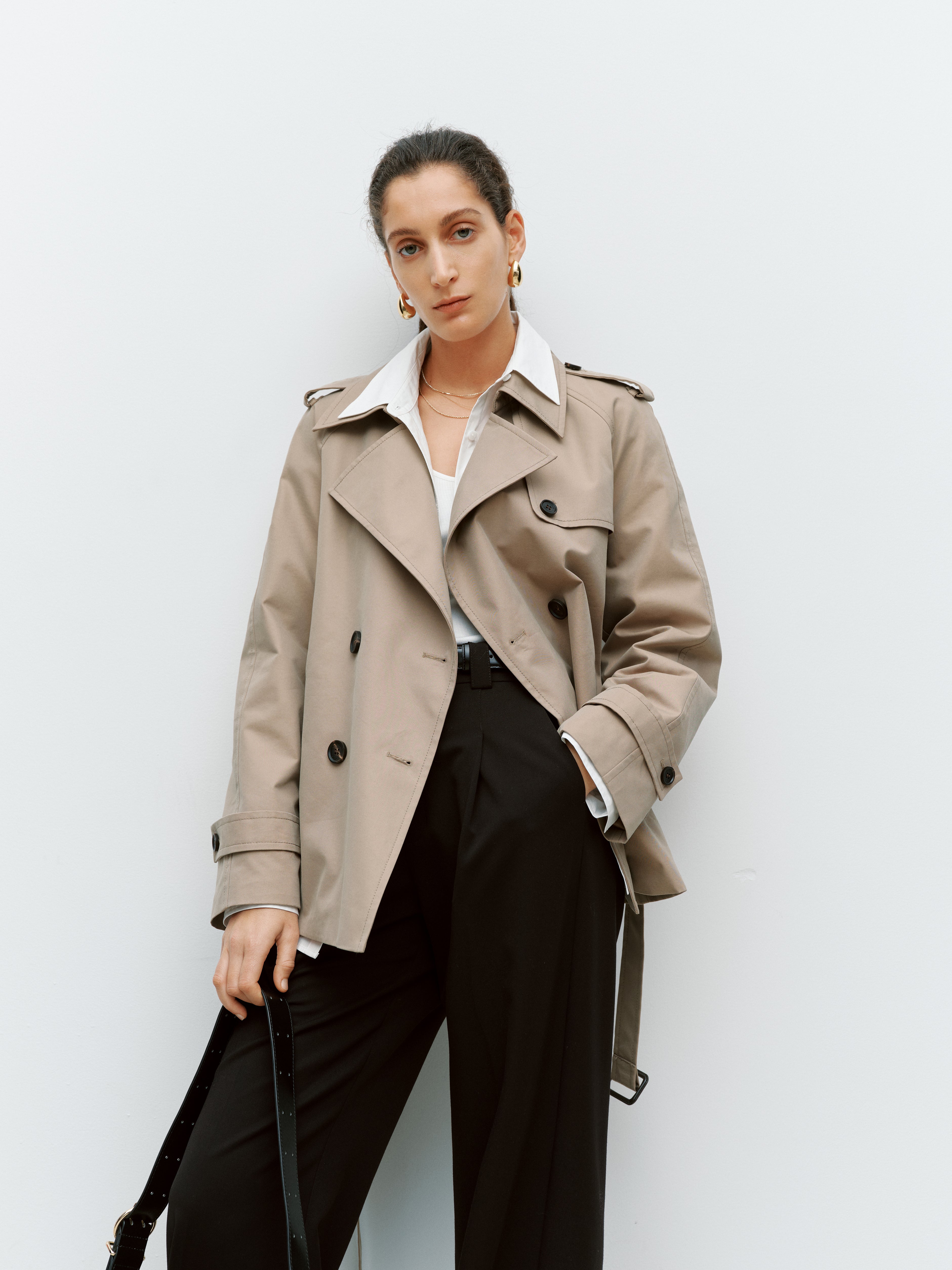 khaki trench coat