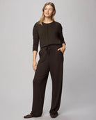 crewneck sweatshirt in brown