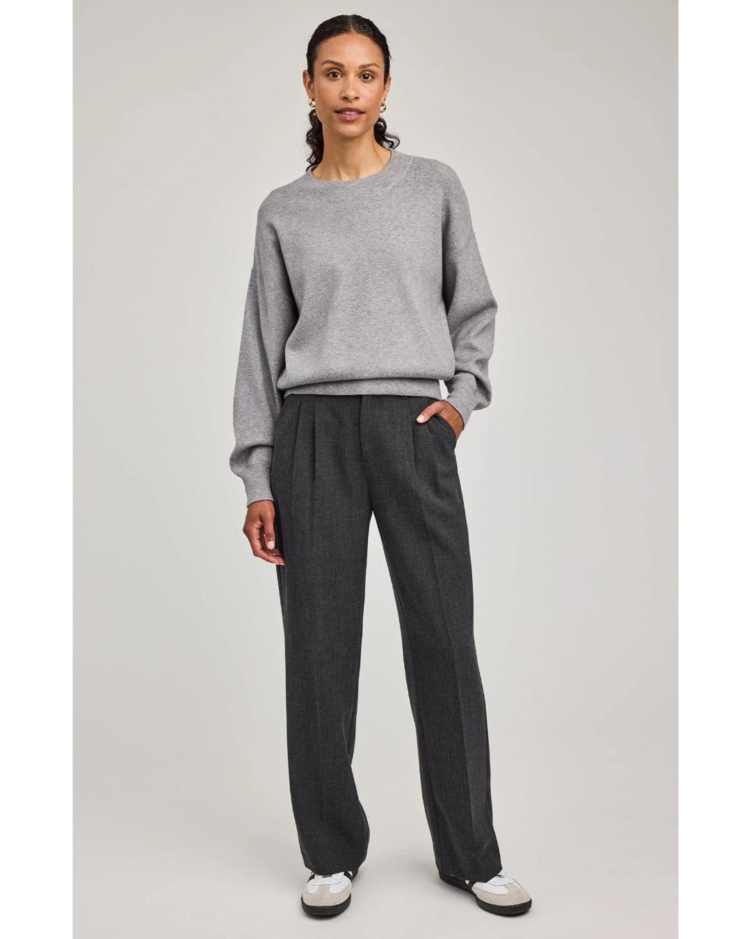 dark grey tailored pant