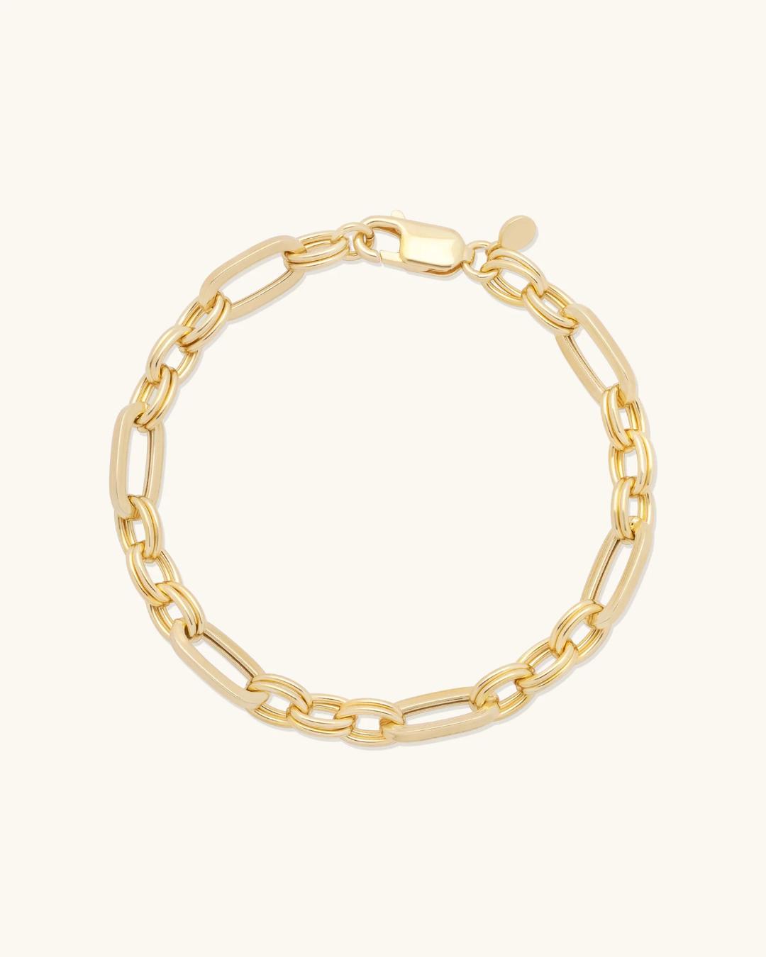chain link gold bracelet 