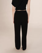 wide leg black trouser pant