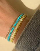 yellow beaded bracelet