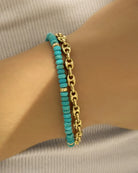 blue beaded bracelet 
