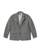 tweed grey oversized blazer