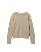 beige crewneck sweatshirt