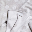polka dot towel in grey
