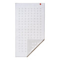 bath towel in grey with polka dots