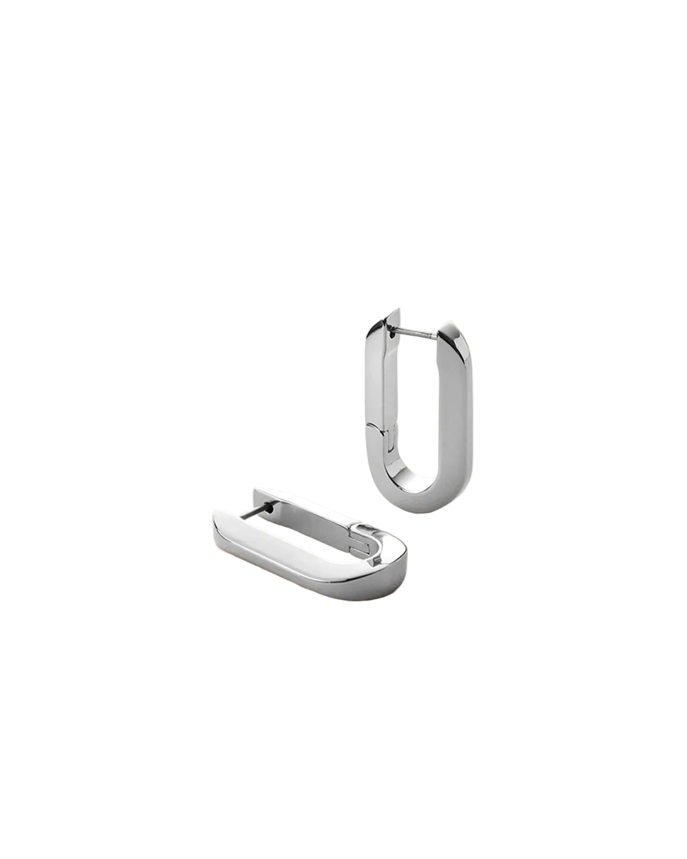 u-link earring in silver