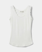 white tank top with lace trim
