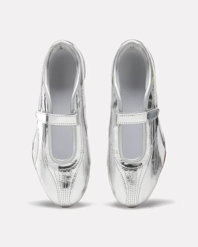 mary jane sneaker in silver