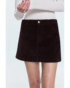 mini skirt in brown corduroy