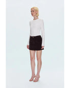 mini skirt in brown corduroy