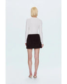 mini skirt in brown corduroy