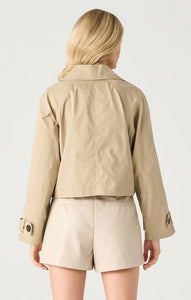 Cropped Trench Coat | Beige