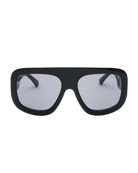 oversized black aviator sunglasses