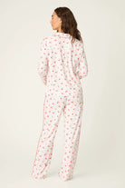pj set in pink with cherries all over