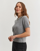 Velvet Layton Alpaca Embellished Sweater in Grey