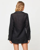 black mini skirt