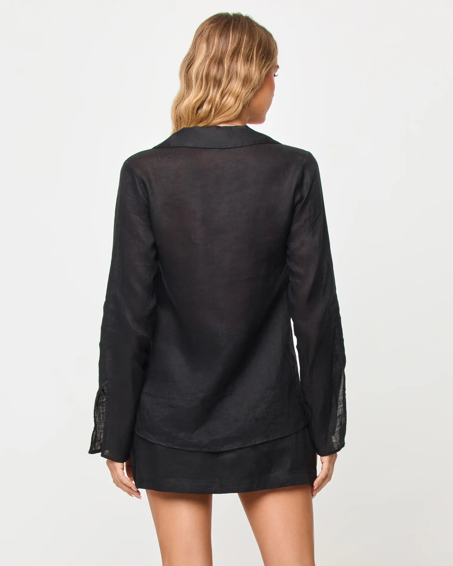 black mini skirt