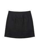 black mini skirt