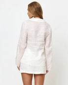 white mini skirt