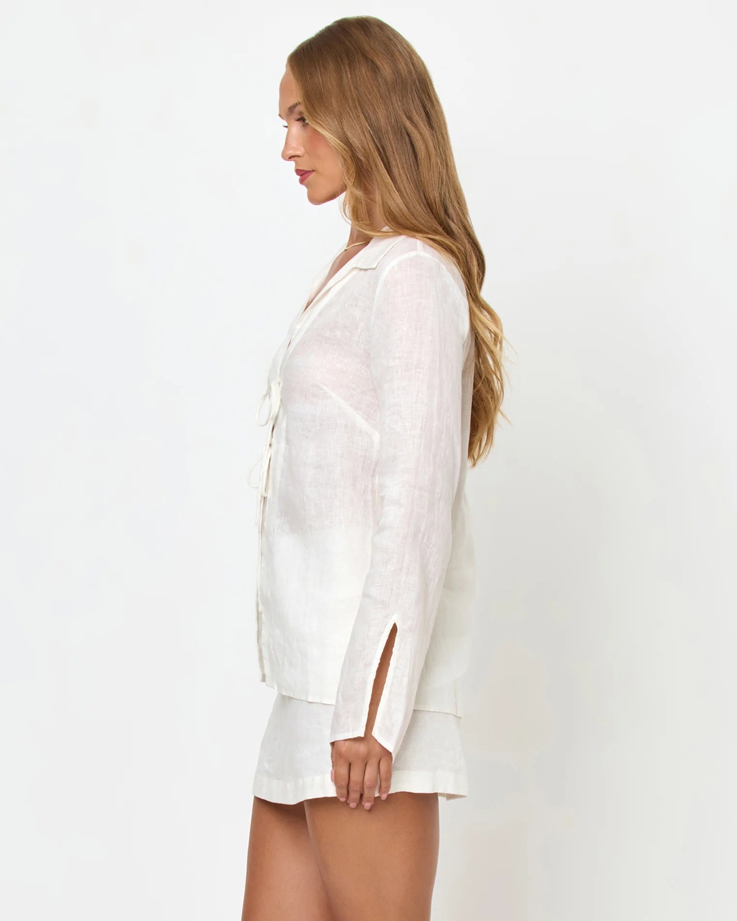 white mini skirt