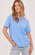 short sleeve shirt in blue