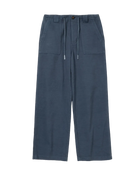 blue utility pant with a drawstring