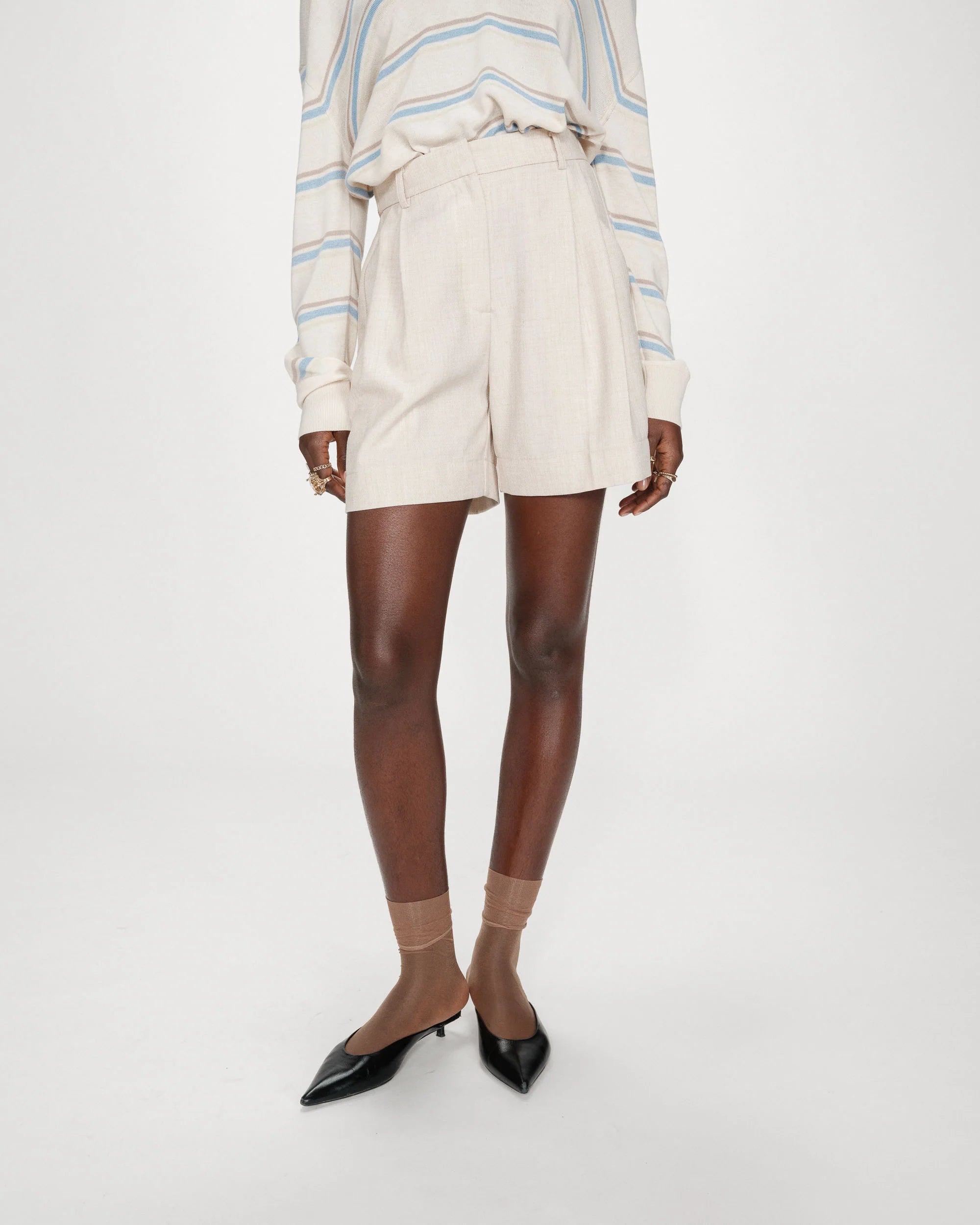 dress shorts in beige