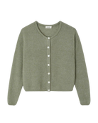 green button cardigan 