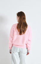 knit sweater in light pink