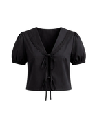matching short and shirt set in black