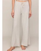 wide leg lounge pant in grey with a drawstring