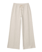 wide leg lounge pant in grey with a drawstring