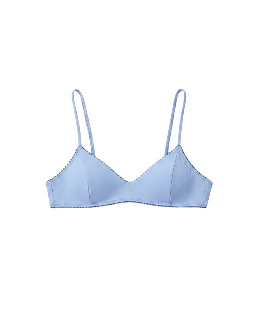 blue bikini top