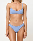blue bikini top