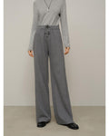 wide leg lounge pant in dark grey